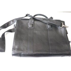 US Condor Black Leather Briefcase Laptop Bag - Vintage Messenger Work Satchel
